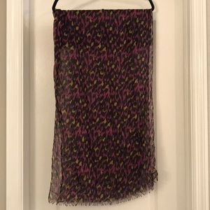 Purple cheetah scarf